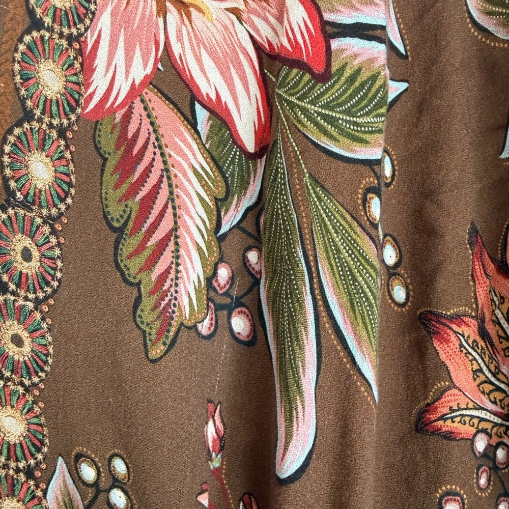 FARM Rio Brown Floral V-Neck Maxi Dress - Picture 13 of 13